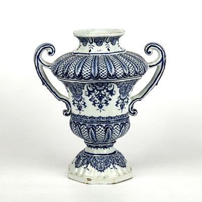 Lot 306 - An 18th century French Rouen Faience blue and...