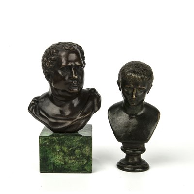 Lot 314 - A bronze head and shoulder bust depicting a...