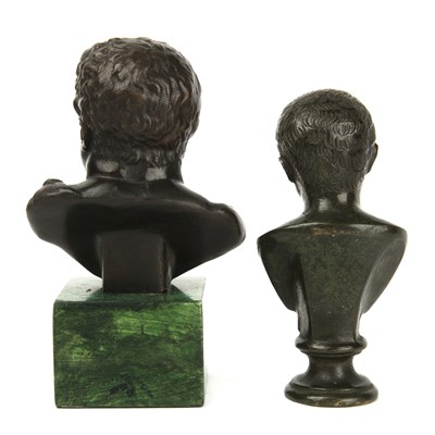 Lot 314 - A bronze head and shoulder bust depicting a...