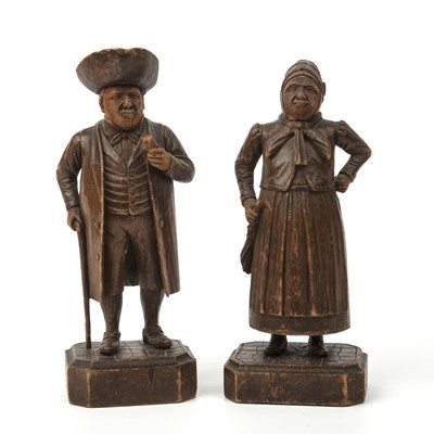 Lot 317 - A pair of early 19th century carved pine...