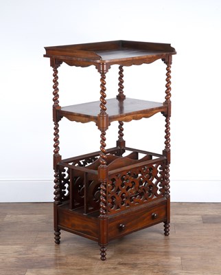 Lot 102 - Mahogany etagere 19th Century, with spiral...