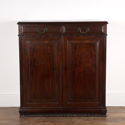 Lot 107 - Howard & Sons mahogany side cupboard circa...