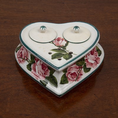 Lot 286 - Weymss ink stand 'Rose' pattern, in the form...