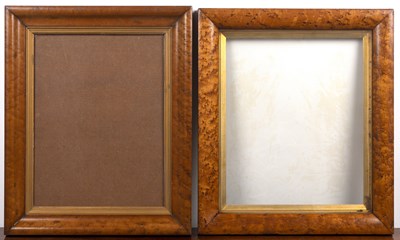 Lot 175 - Two maplewood frames 19th Century, 56.5cm x...