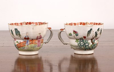 Lot 298 - Two Bow soft paste porcelain cups circa 1770,...