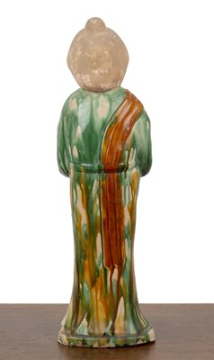 Lot 131 - Standing large glazed figure Chinese, Tang or...