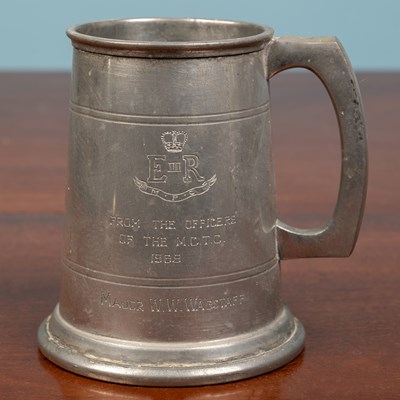 Lot 216 - An assortment of pewter tankards and jugs,...