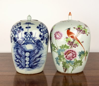 Lot 330 - Two lidded vases Chinese, 19th Century, the...