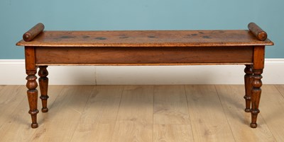 Lot 547 - A mid-Victorian mahogany hall bench or window seat
