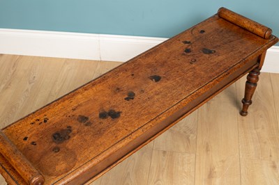 Lot 547 - A mid-Victorian mahogany hall bench or window seat