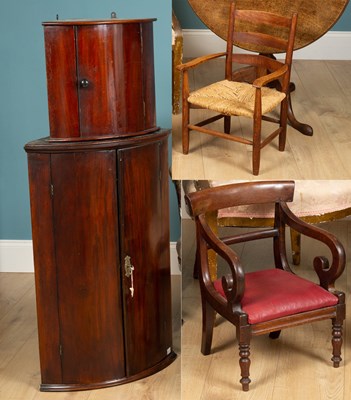 Lot 291 - Two Victorian child's chairs, mahogany, one...