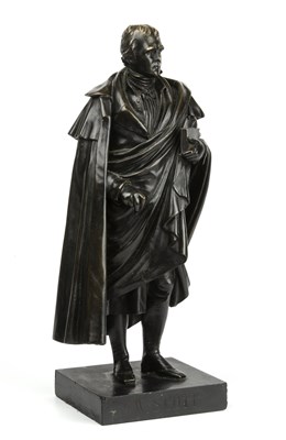 Lot 27 - A 19th century bronze sculpture of Sir Walter...