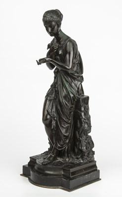 Lot 29 - A 19th century bronze classical female figure...