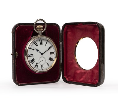 Lot 15 - A Goliath pocket watch with a silver plated...