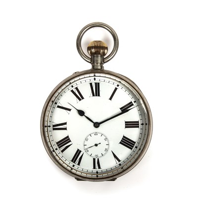 Lot 15 - A Goliath pocket watch with a silver plated...