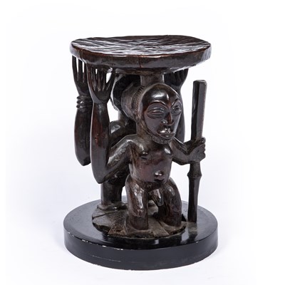 Lot 260 - A 19th century African Yoruba carved wood...