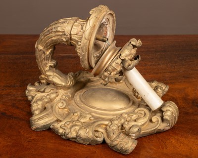 Lot 431 - A gilt, carved wood wall sconce