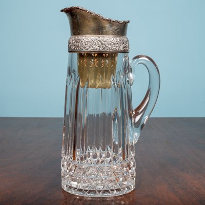 Lot 93 - A 19th century glass cordial wine jug, with a...