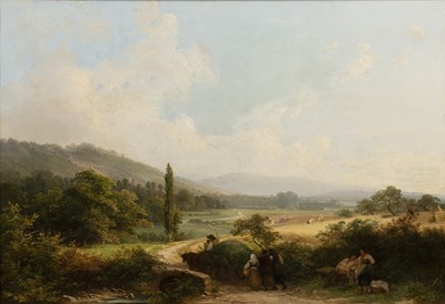 Lot 410 - H * Hoffman (19th century) A summer landscape...