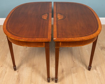 Lot 164 - A similar pair of George III side tables,...