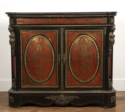 Lot 107 - Red tortoiseshell boulle cabinet 19th Century,...