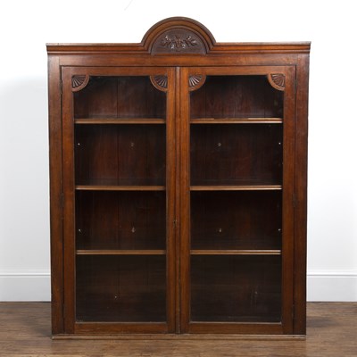 Lot 108 - Glazed mahogany wall cabinet 19th Century,...