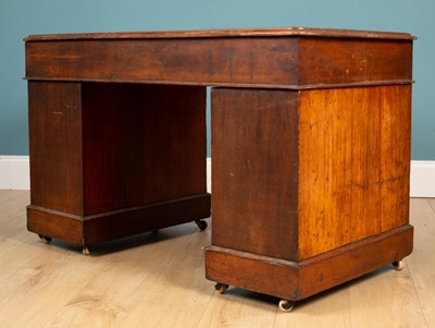 Lot 286 - A Victorian mahogany pedestal desk