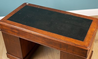 Lot 286 - A Victorian mahogany pedestal desk