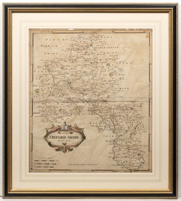 Lot 2 - A hand-coloured map of Oxfordshire, by Robert...