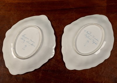 Lot 81 - A pair of 18th century Derby botanical dessert dishes