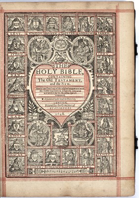 Lot 645 - A 17th century family Bible including The Book...