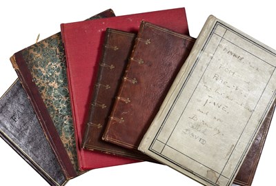 Lot 652 - A pair of leather bound Hatchards albums...