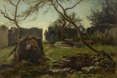 Lot 579 - Mark Fisher (1841-1923) A poignant moment,...