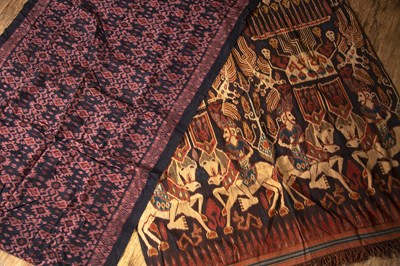 Lot 345 - Large Sumba Ikat hinggi cloth Indonesia,...