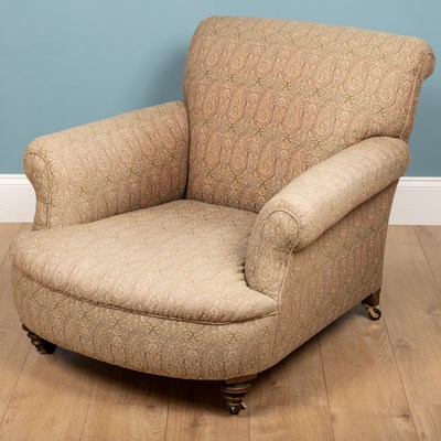 Lot 132 - A Howard-style armchair, possibly with...