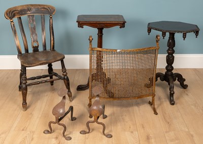 Lot 140 - Two 19th century occasional tables, one with...