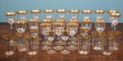 Lot 168 - A collection of thirty-one gilt edged...