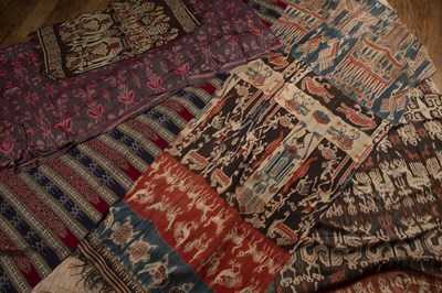 Lot 352 - Two large Sumba ikat hinggi cloths Indonesia,...