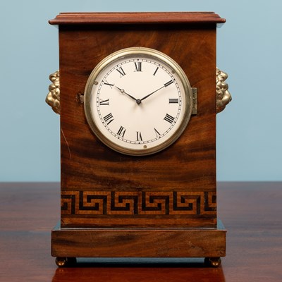 Lot 47 - A sedan chair clock, in a later mahogany case...