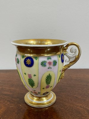 Lot 368 - Russian Popov style cabinet cup porcelain,...