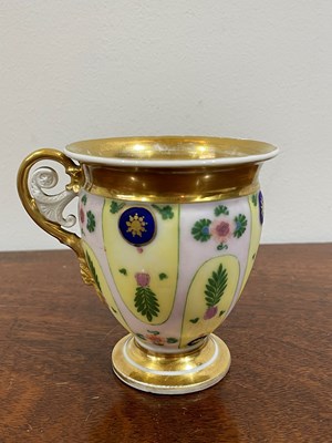 Lot 368 - Russian Popov style cabinet cup porcelain,...