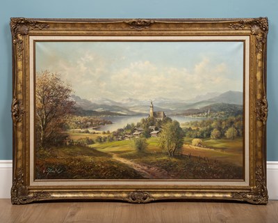 Lot 103 - An Austrian oil painting on canvas, depicting...