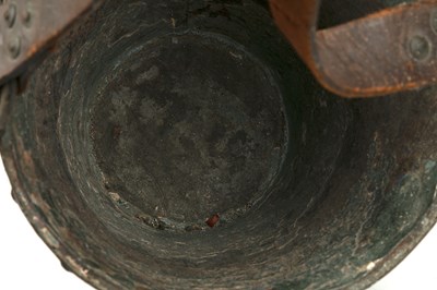 Lot 225 - A 19th century painted leather fire bucket...