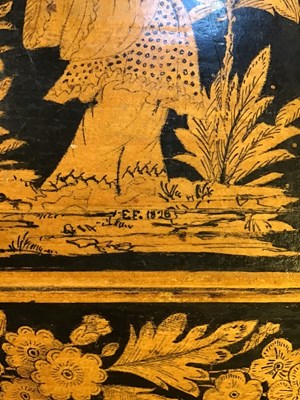 Lot 229 - A Regency satinwood penwork sewing box...