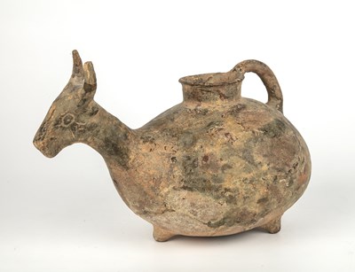 Lot 254 - A pre-Columbian pottery vessel in the form of...