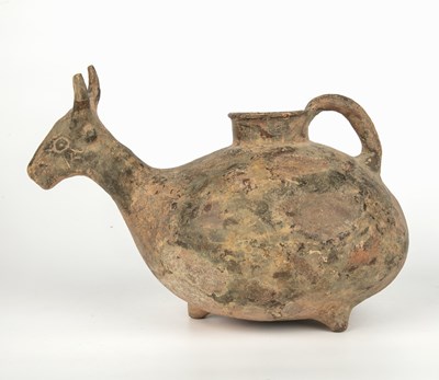 Lot 254 - A pre-Columbian pottery vessel in the form of...