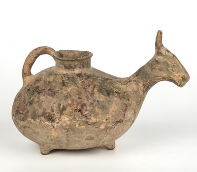 Lot 254 - A pre-Columbian pottery vessel in the form of...