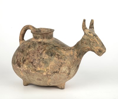 Lot 254 - A pre-Columbian pottery vessel in the form of...