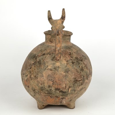 Lot 254 - A pre-Columbian pottery vessel in the form of...