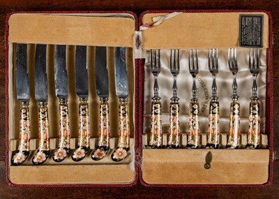 Lot 23 - Three boxes of Royal Crown Derby cutlery,...